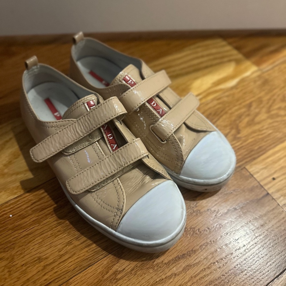 Prada Tan Leather Sneakers